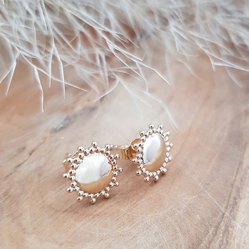 Boucles d'oreilles petit soleil argent Boucles d'oreilles petit soleil argent