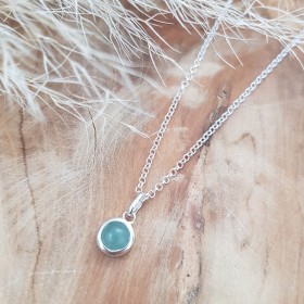 Collier aventurine argent