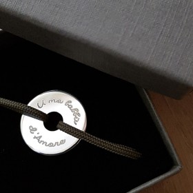 Bracelet homme cordon cible...